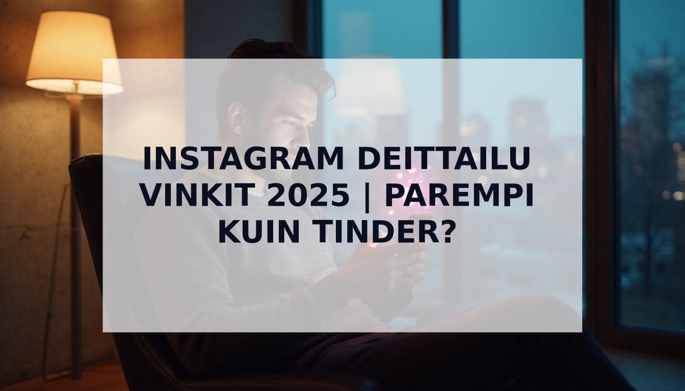 Cover Image for Instagram Deittailu Vinkit | Parempi Kuin Tinder? (2025)
