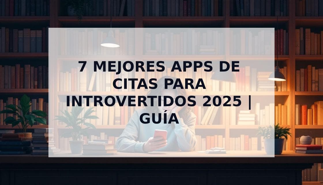 Cover Image for Las 7 Mejores Apps de Citas para Introvertidos en 2025