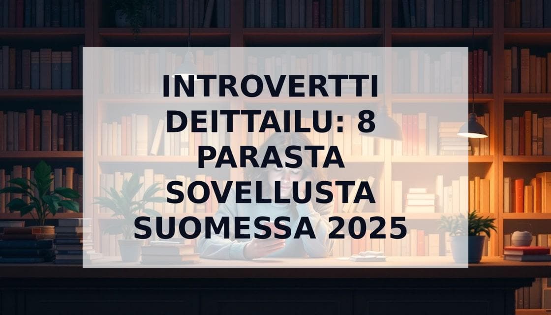 Cover Image for Parhaat Deittisovellukset Introverteille 2025: Löydä Syvällinen Yhteys Suomessa