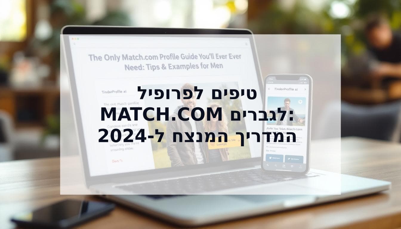Cover Image for המדריך המלא לפרופיל Match.com לגברים: טיפים ודוגמאות שישיגו לך תוצאות