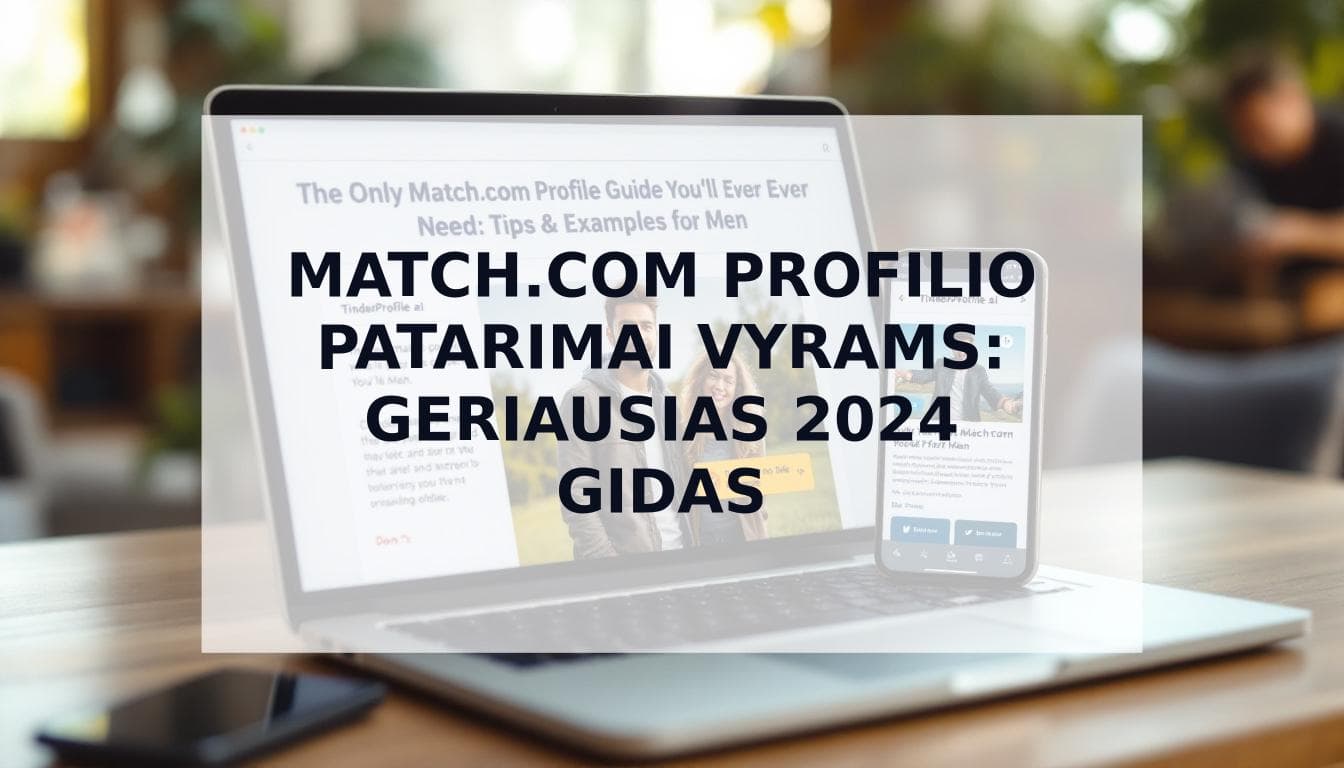 Cover Image for Match.com profilio patarimai vyrams: vienintelis gidas, kurio tau prireiks
