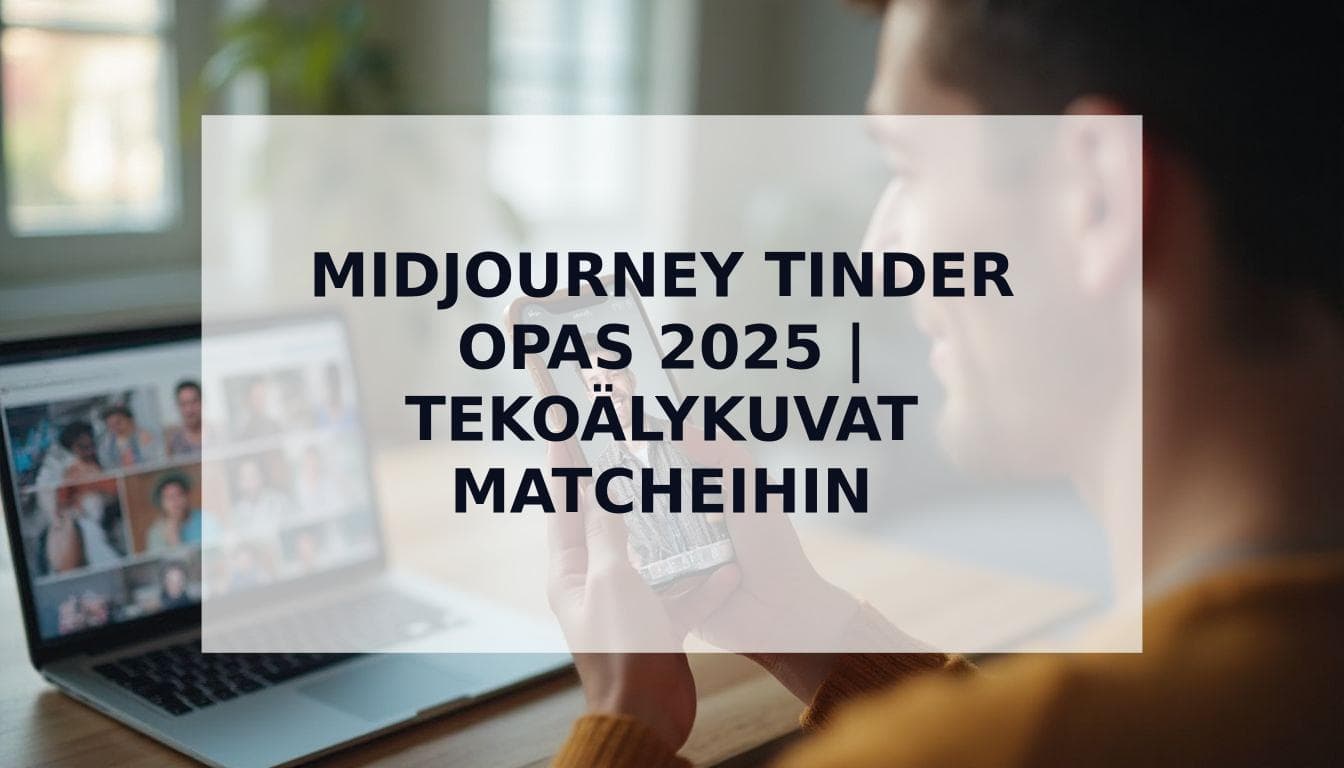 Cover Image for Midjourney Tinder-kuviin: Täydellinen Opas Tekoälykuvien Luomiseen 2025