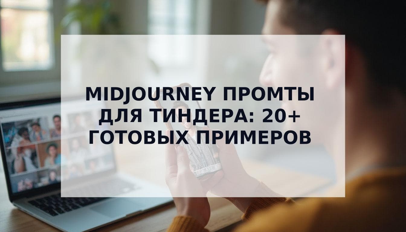 Cover Image for Как использовать Midjourney для фото в Тиндере: промты и гайд 2025