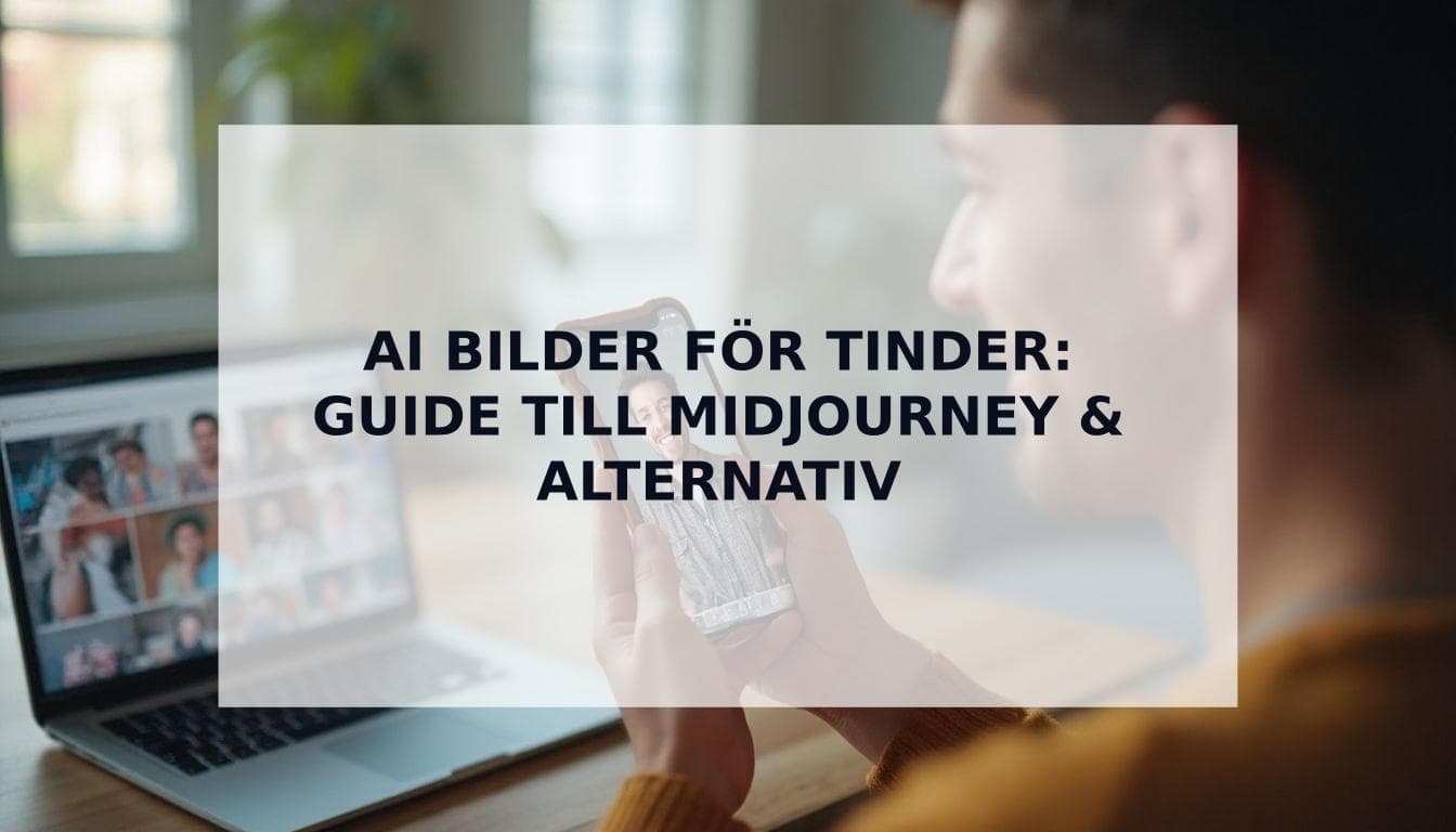 Cover Image for AI Bilder för Tinder: Komplett Guide till Midjourney & BÀttre Alternativ 2025