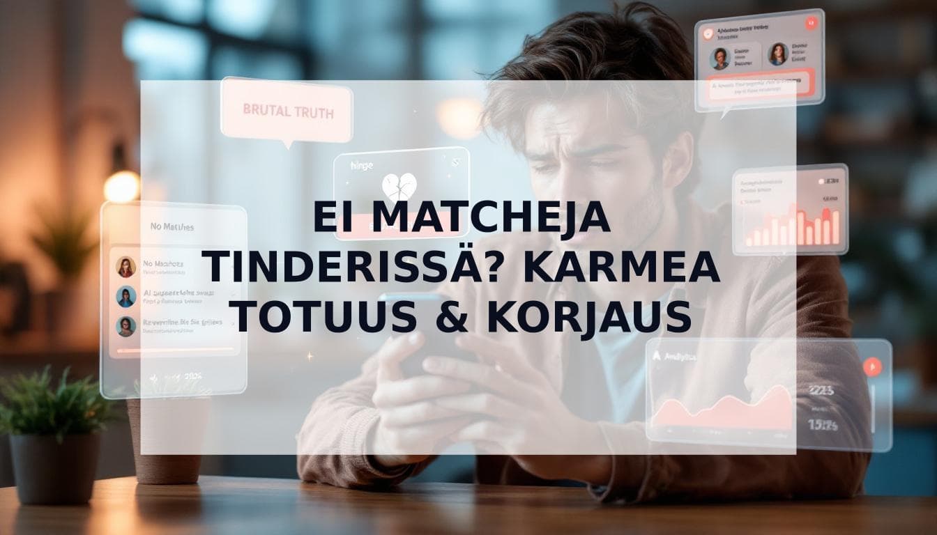 Cover Image for Ei matcheja Tinderissä? Armoton totuus ja miten korjata tilanne (2025)