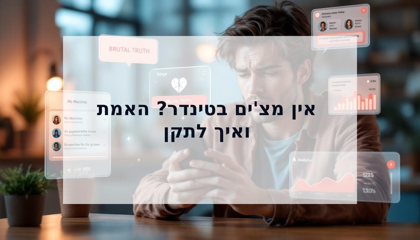 Cover Image for אין מצ'ים בטינדר? האמת המרה ואיך לתקן את זה