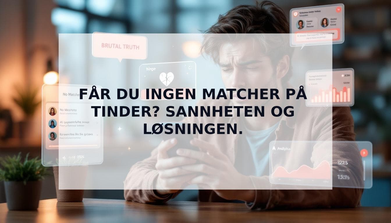 Cover Image for FÄr du ingen matcher pÄ Tinder? Den brutale sannheten og hvordan du fikser det (2025)