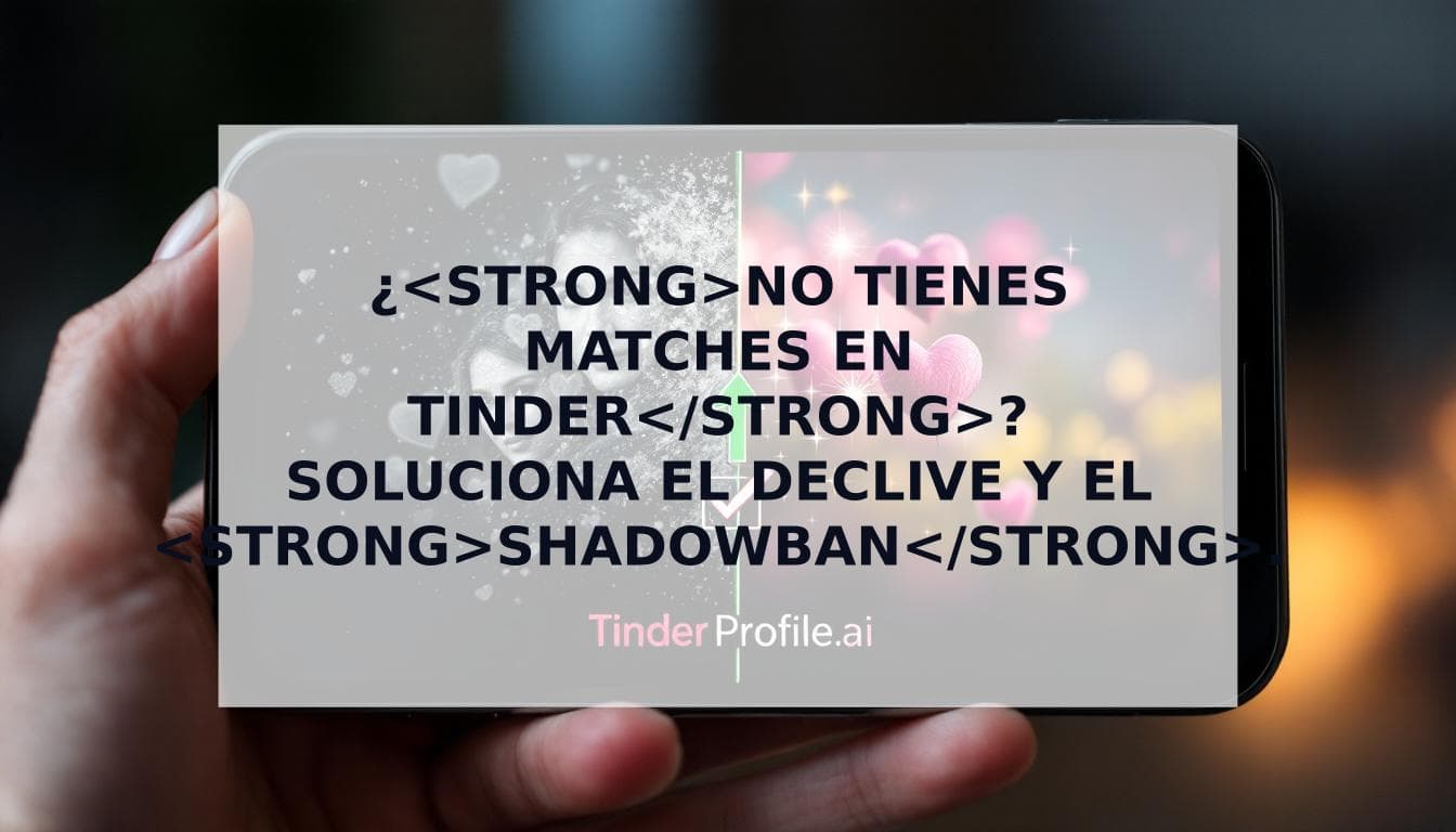 Cover Image for El declive de tu perfil de Tinder: la verdadera razón por la que <strong>no tienes matches</strong> (y cómo solucionarlo)