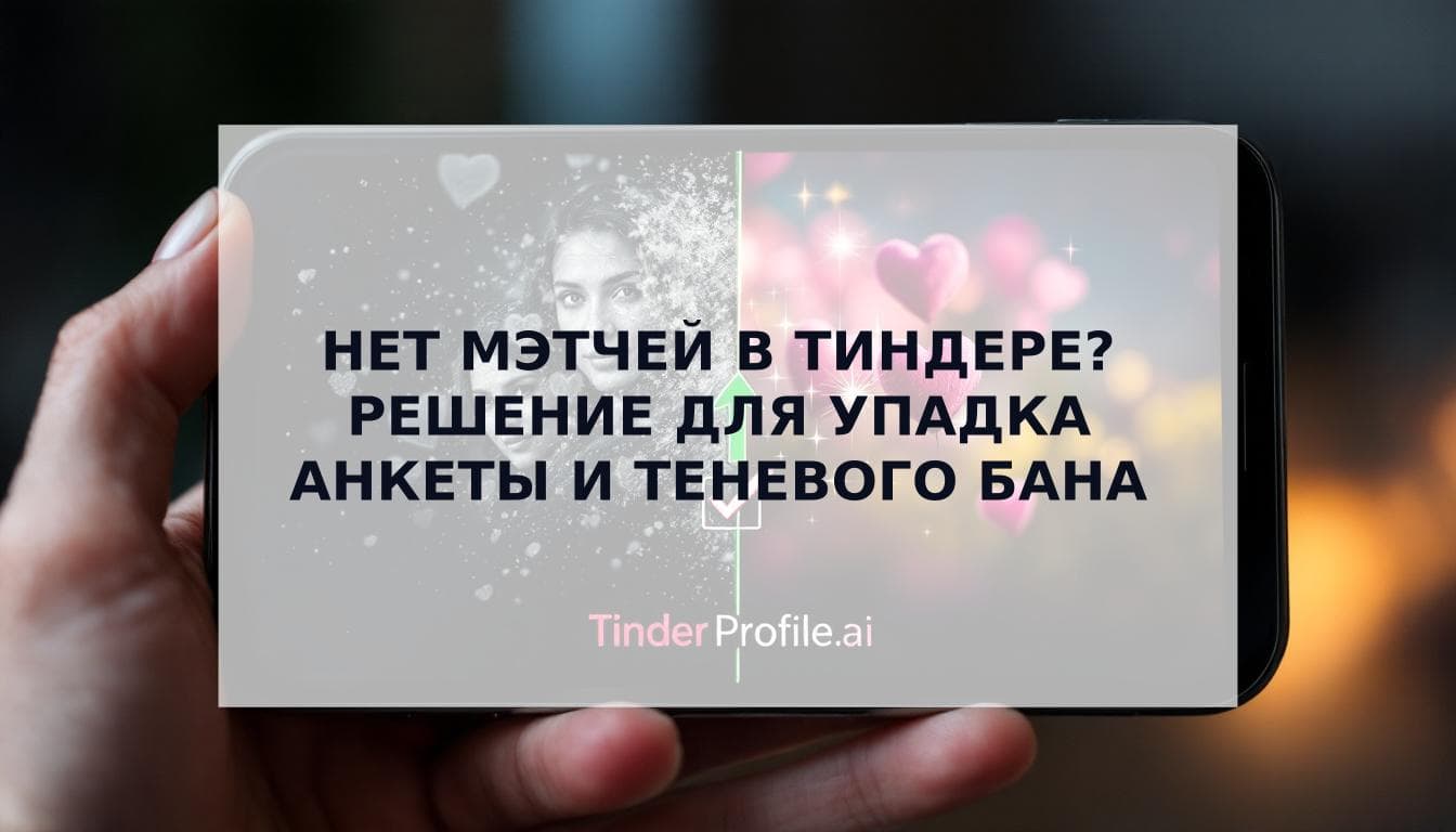 Cover Image for Упадок анкеты в Тиндере: почему **нет мэтчей** и как это исправить