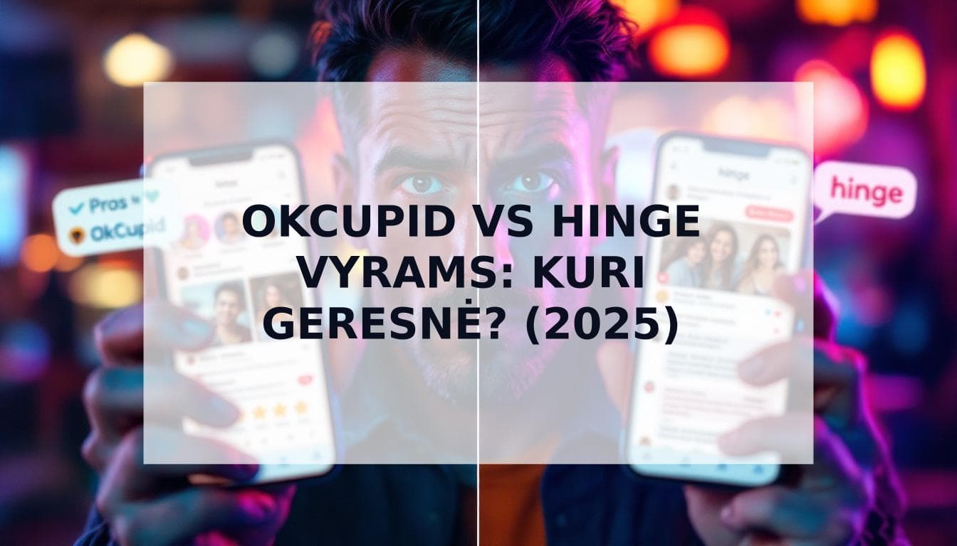 Cover Image for OkCupid vs Hinge: atvira apžvalga vyrams (2025)