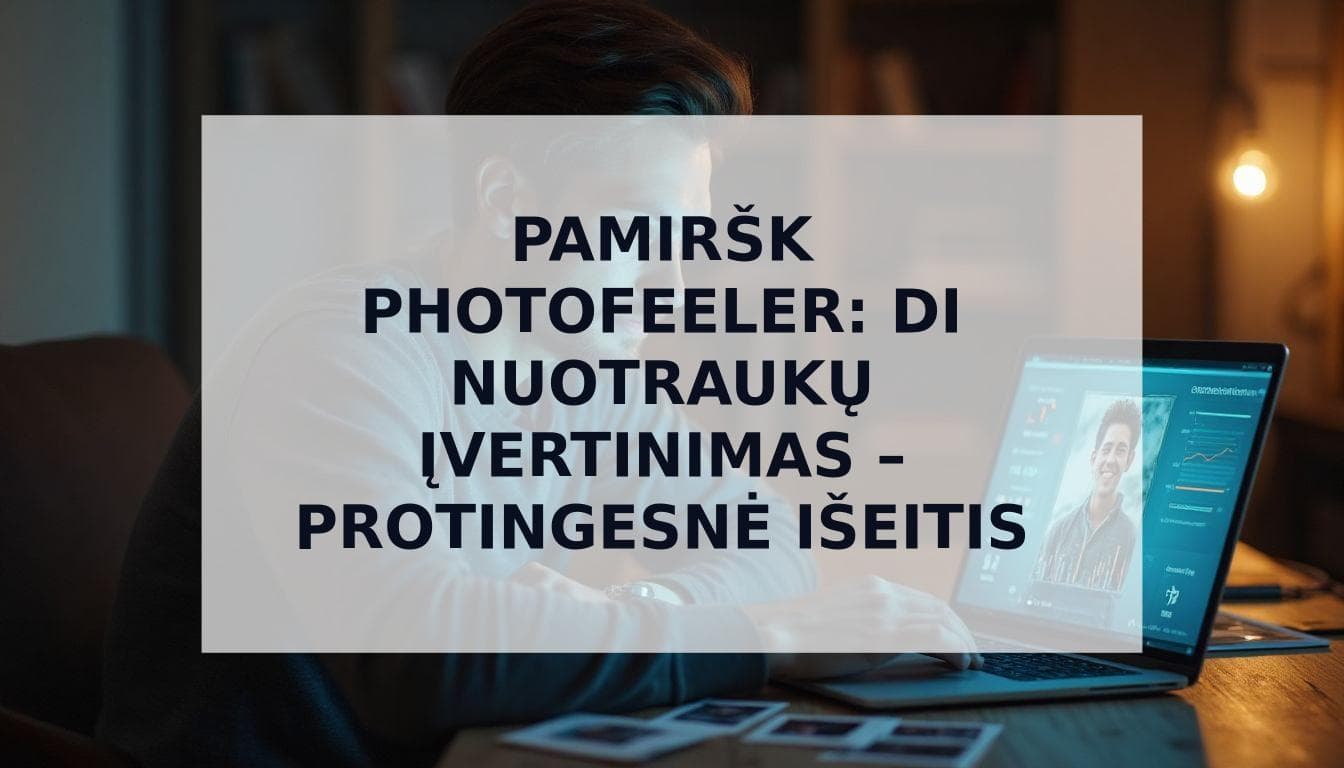 Cover Image for Pamiršk Photofeeler: kodėl DI nuotraukų įvertinimas yra protingesnė alternatyva tavo pažinčių profiliui