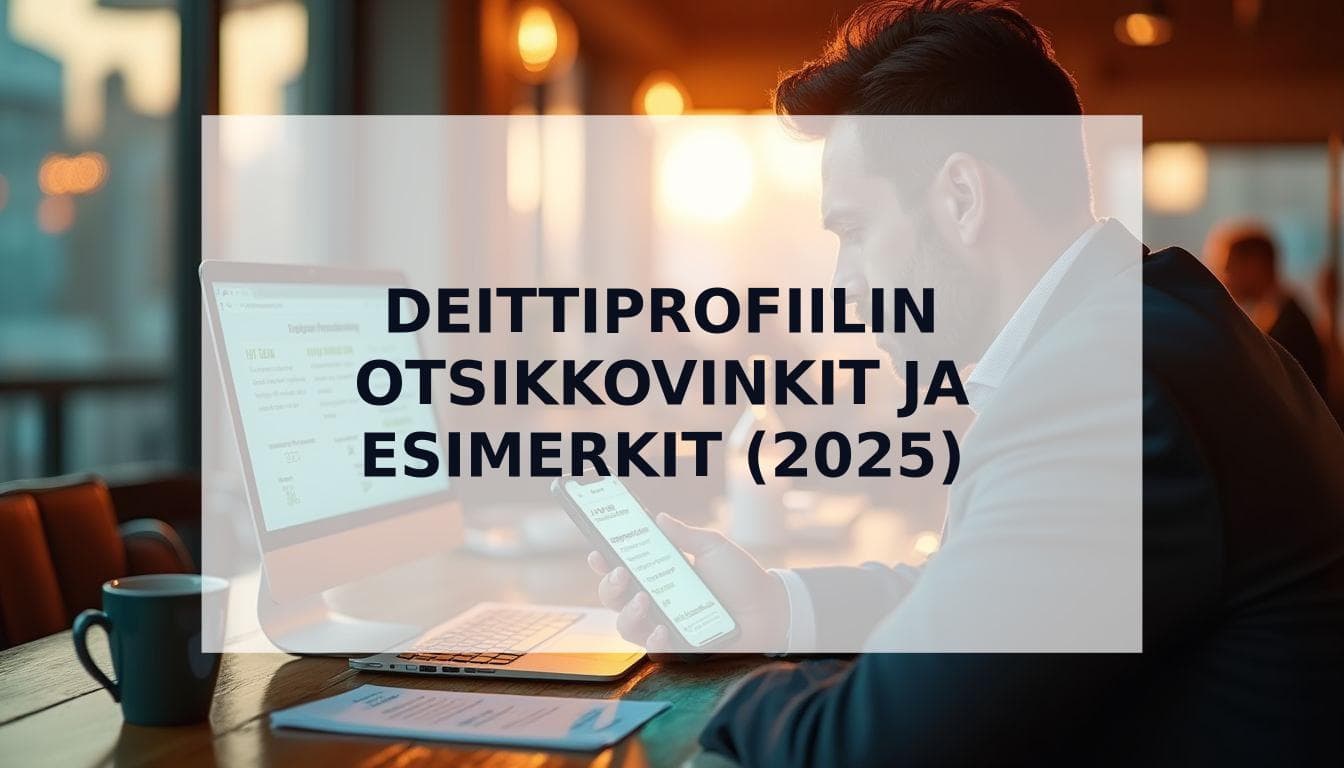 Cover Image for Deittiprofiilin otsikkovinkit ja esimerkit, jotka oikeasti toimivat (2025-opas)