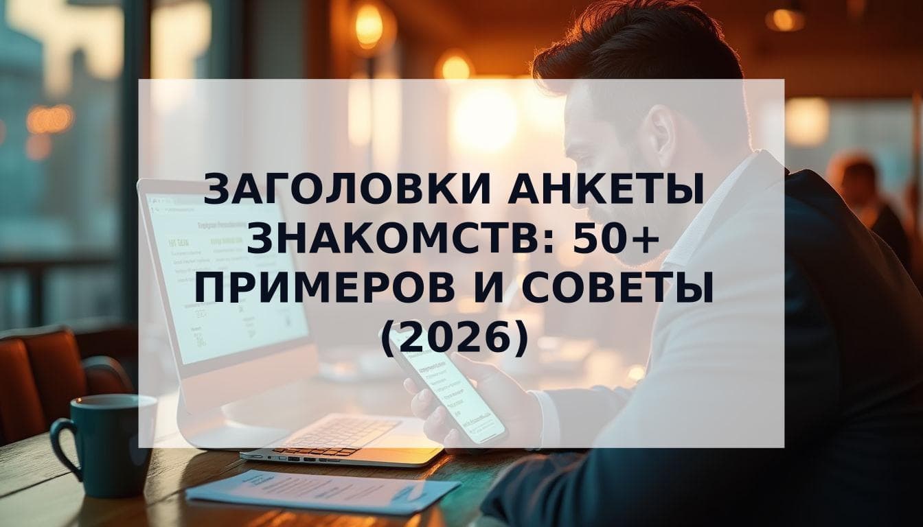 Cover Image for Заголовки для анкеты знакомств и примеры описания: Полный гид для мужчин 2026
