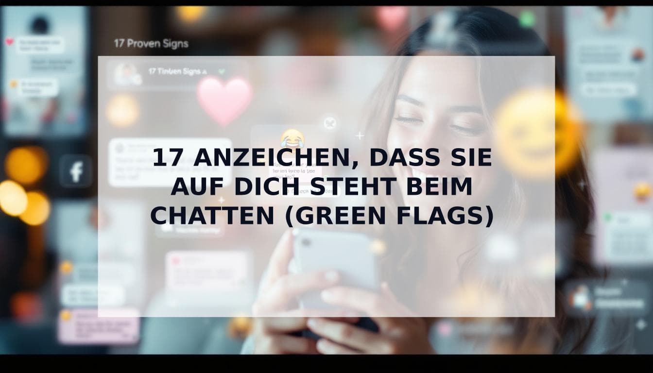 Cover Image for 17 bewiesene Anzeichen, dass eine Frau auf dich steht beim Chatten (Schluss mit dem RĂ€tselraten & erkenne die Green Flags)