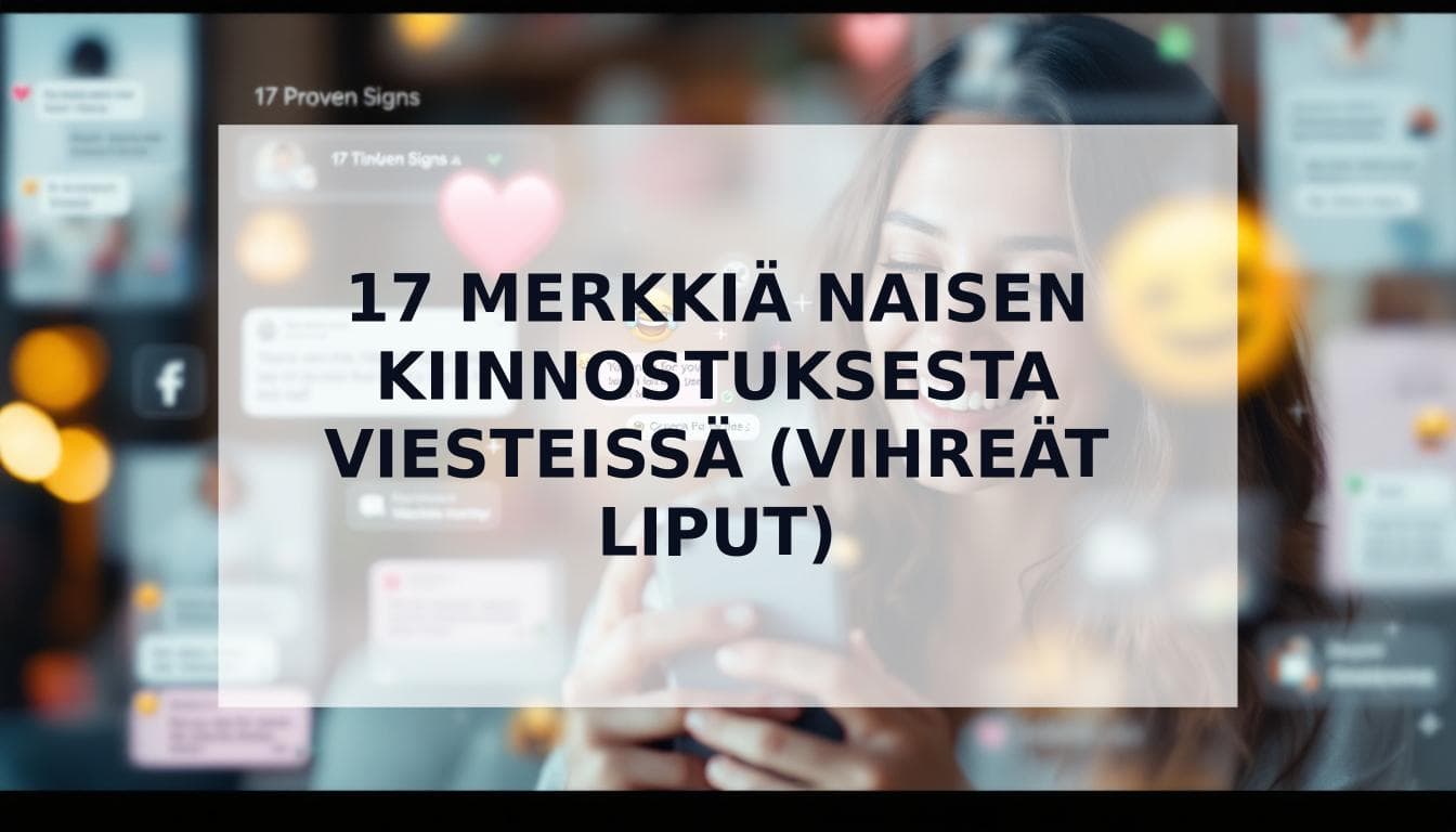 Cover Image for 17 todistettua merkkiä naisen kiinnostuksesta viesteissä (Lopeta arvailu ja tunnista vihreät liput)
