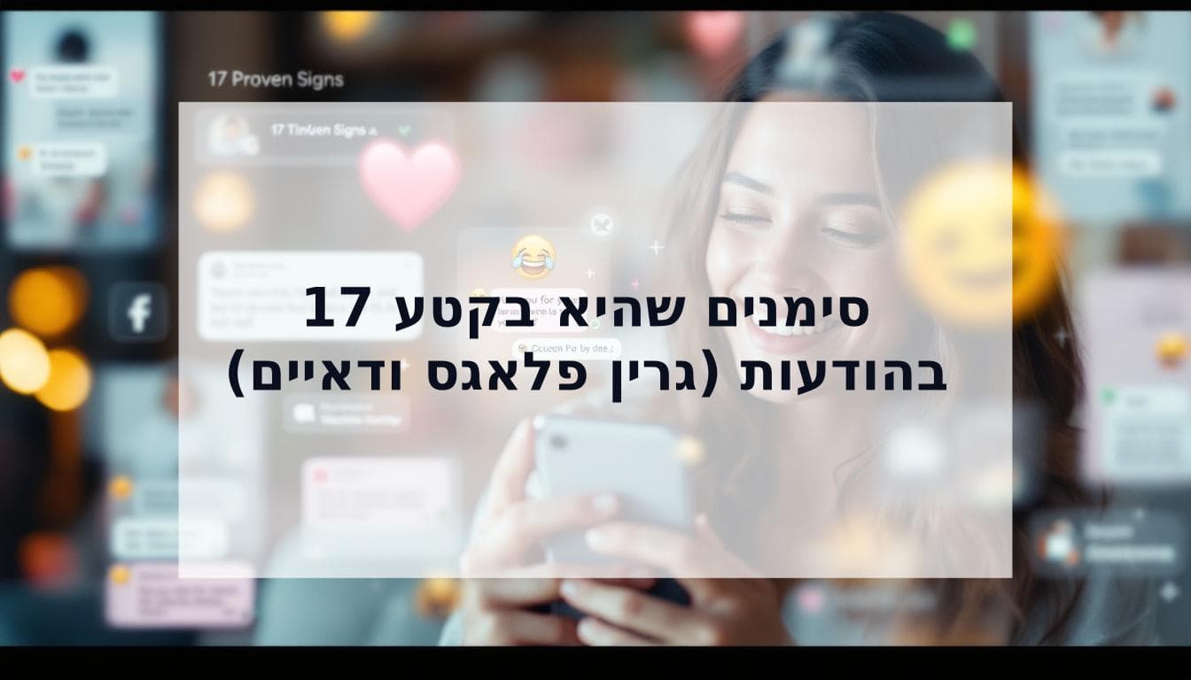 Cover Image for 17 סימנים ברורים שהיא בקטע בהודעות (תפסיק לנחש ותזהה את סימני הגרין פלאגס)