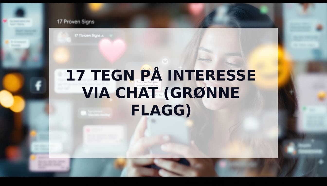 Cover Image for 17 tegn på interesse via chat (Se grønne flagg!)