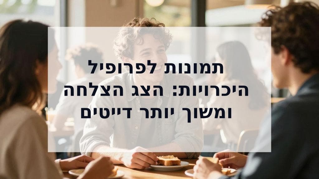 Cover Image for תמונות לפרופיל היכרויות שמראות הצלחה: איך לשדר ערך וסטטוס בלי להשוויץ