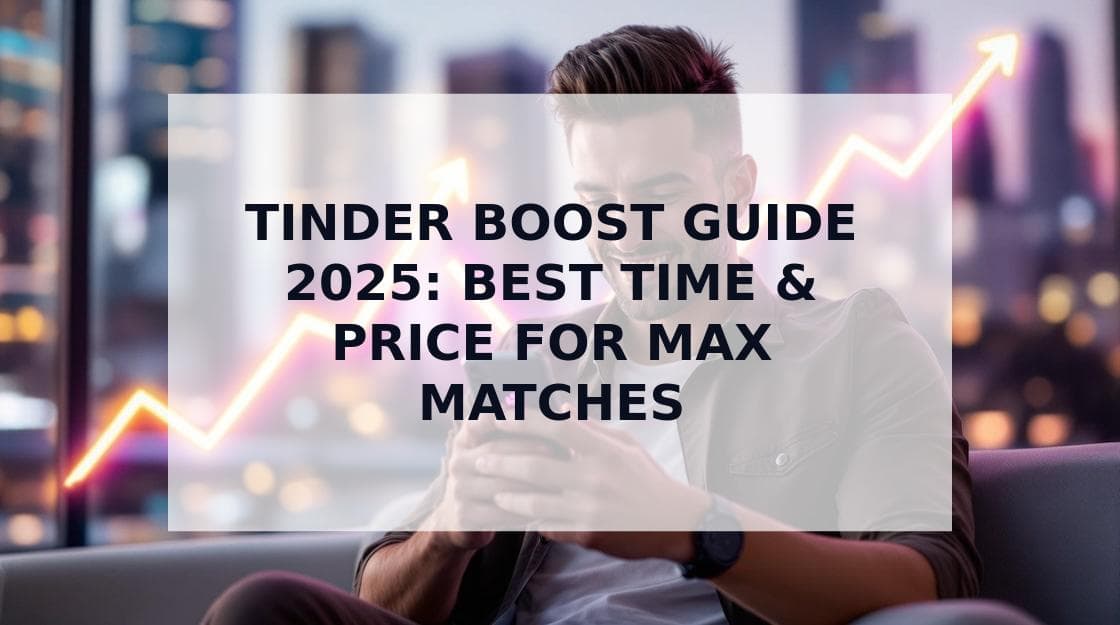Cover Image for Tinder Boost Guide 2025: Price, Best Time & Mistakes to Avoid