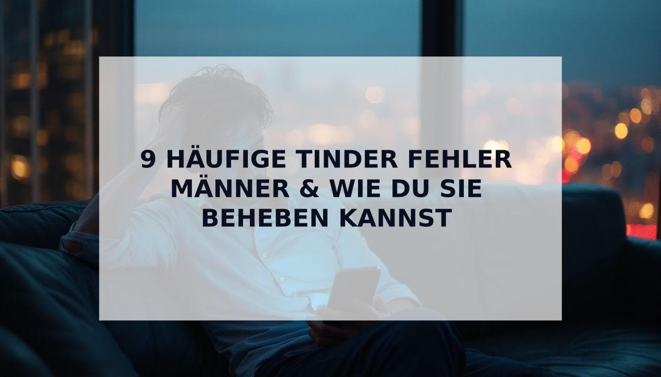 Cover Image for Die 9 gravierendsten Tinder Fehler, die dich Single bleiben lassen (und wie du sie jetzt beheben kannst)