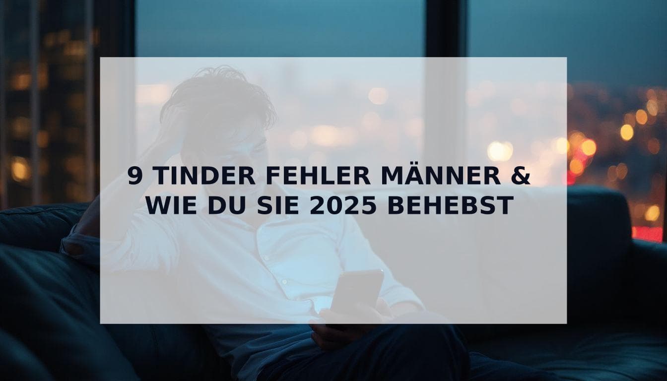 Cover Image for Die 9 gravierendsten Tinder Fehler, die dich Single bleiben lassen (und wie du sie jetzt beheben kannst)