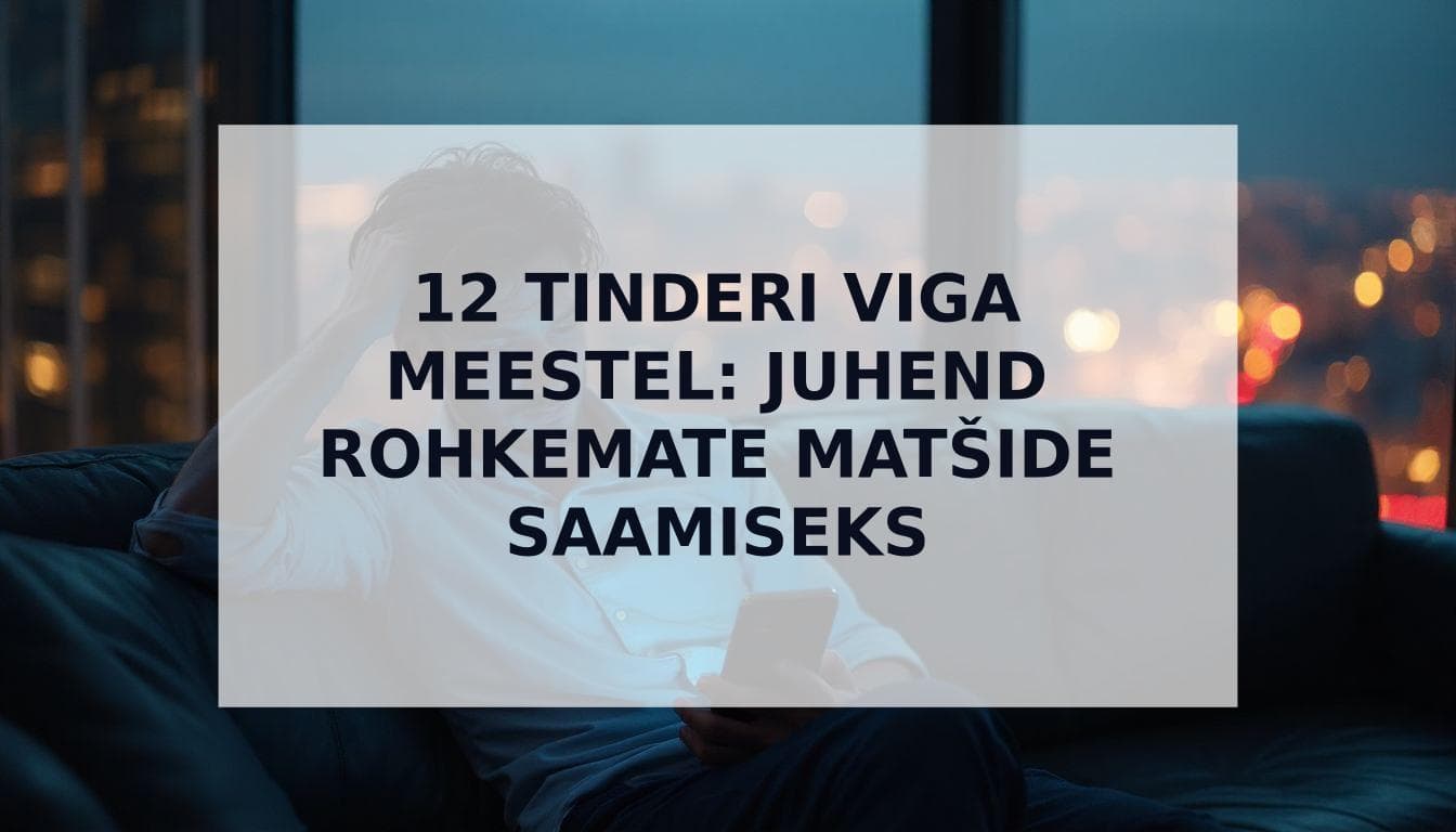 Cover Image for 12 Kriitilist Tinderi Viga, Mis Eesti Mehi Tagasi Hoiavad (Ja Kuidas Neid Parandada)