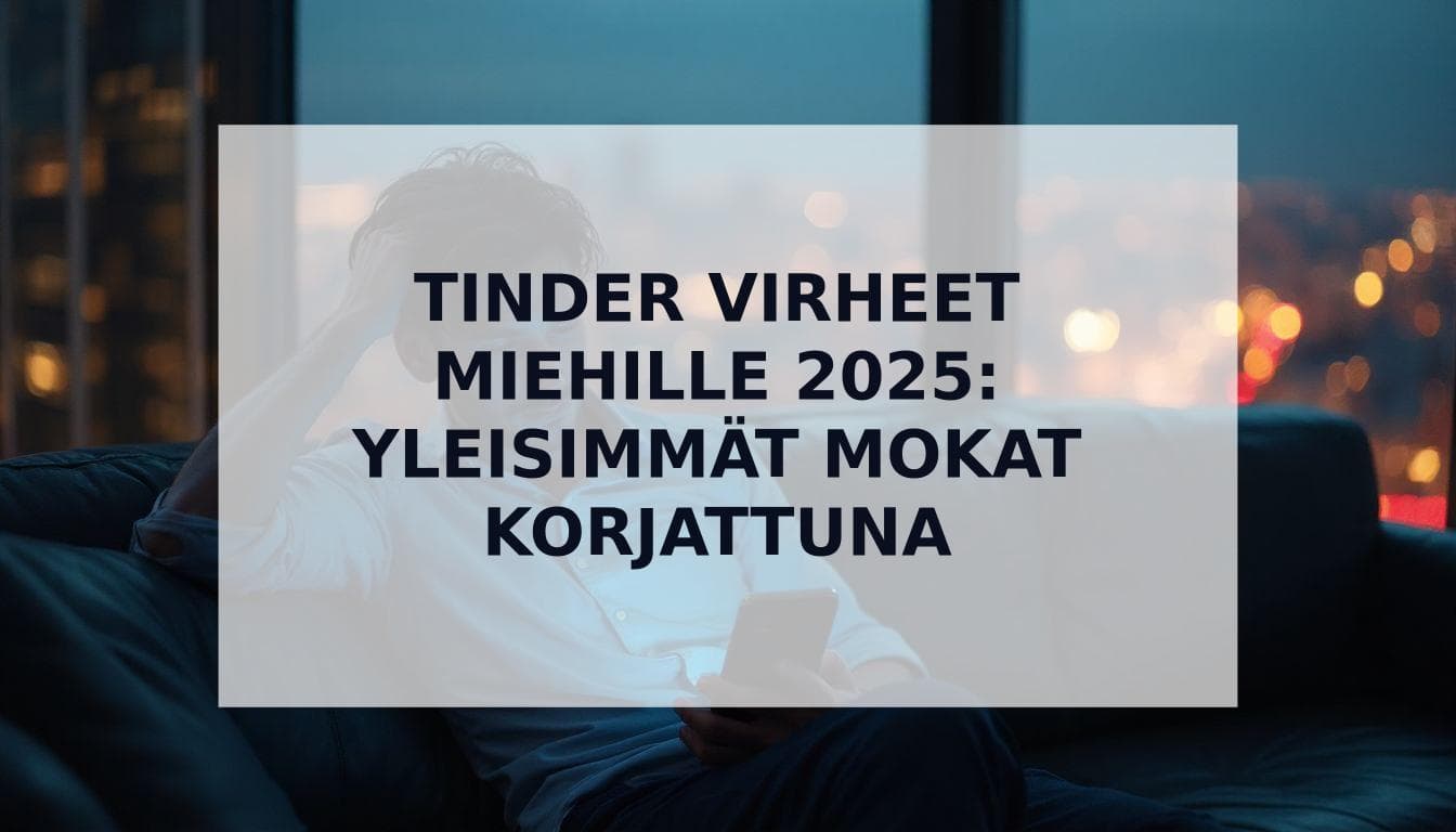 Cover Image for Tinder Virheet Miehille 2025: 15 Yleisintä Virhettä ja Kuinka Välttää Ne