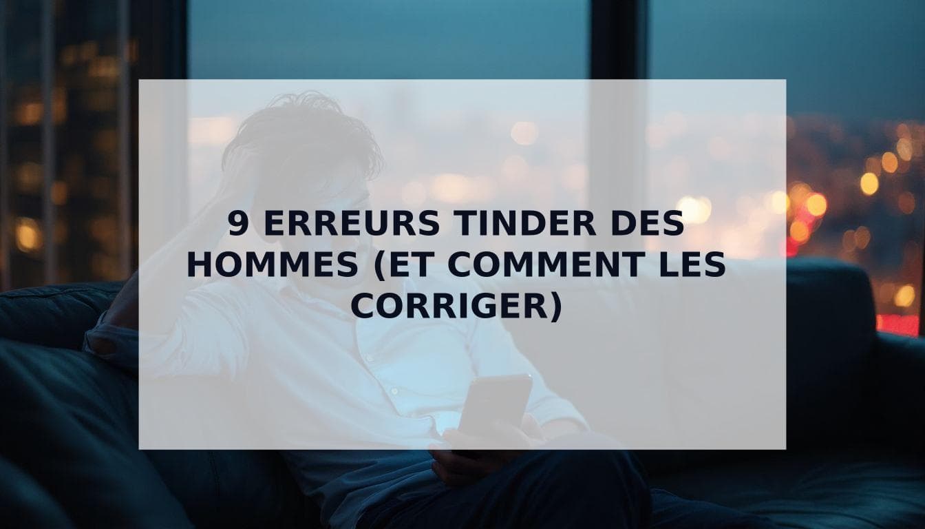 Cover Image for Les 9 Erreurs Tinder des hommes qui te gardent célibataire (et comment les corriger maintenant)
