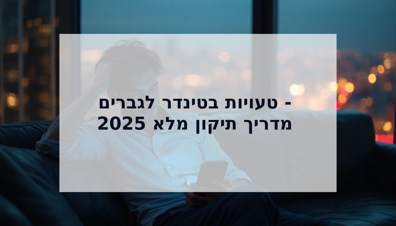 Cover Image for 9 טעויות טינדר קטלניות שגברים עושים (ואיך לתקן אותן מיידית)