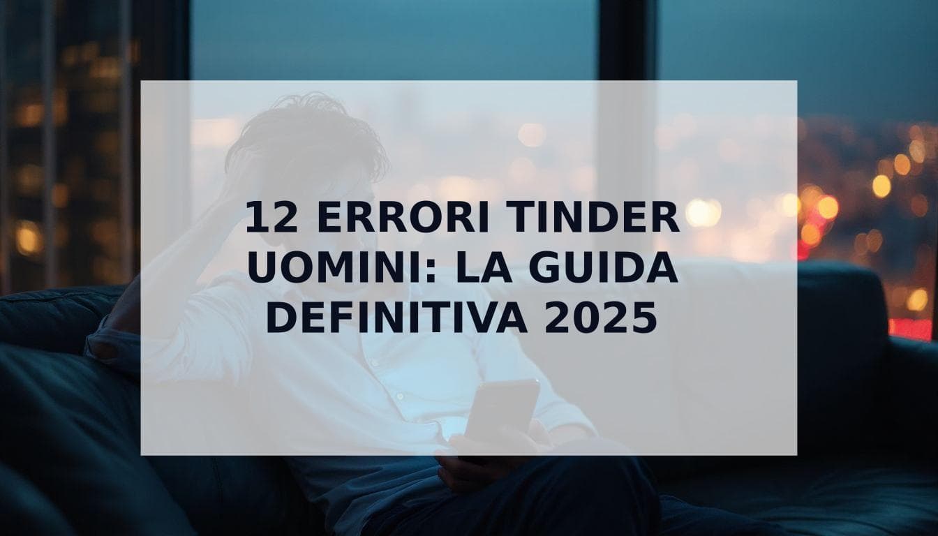 Cover Image for I 12 Errori Comuni su Tinder che Ti Fanno Restare Single (e Come Risolverli Subito)