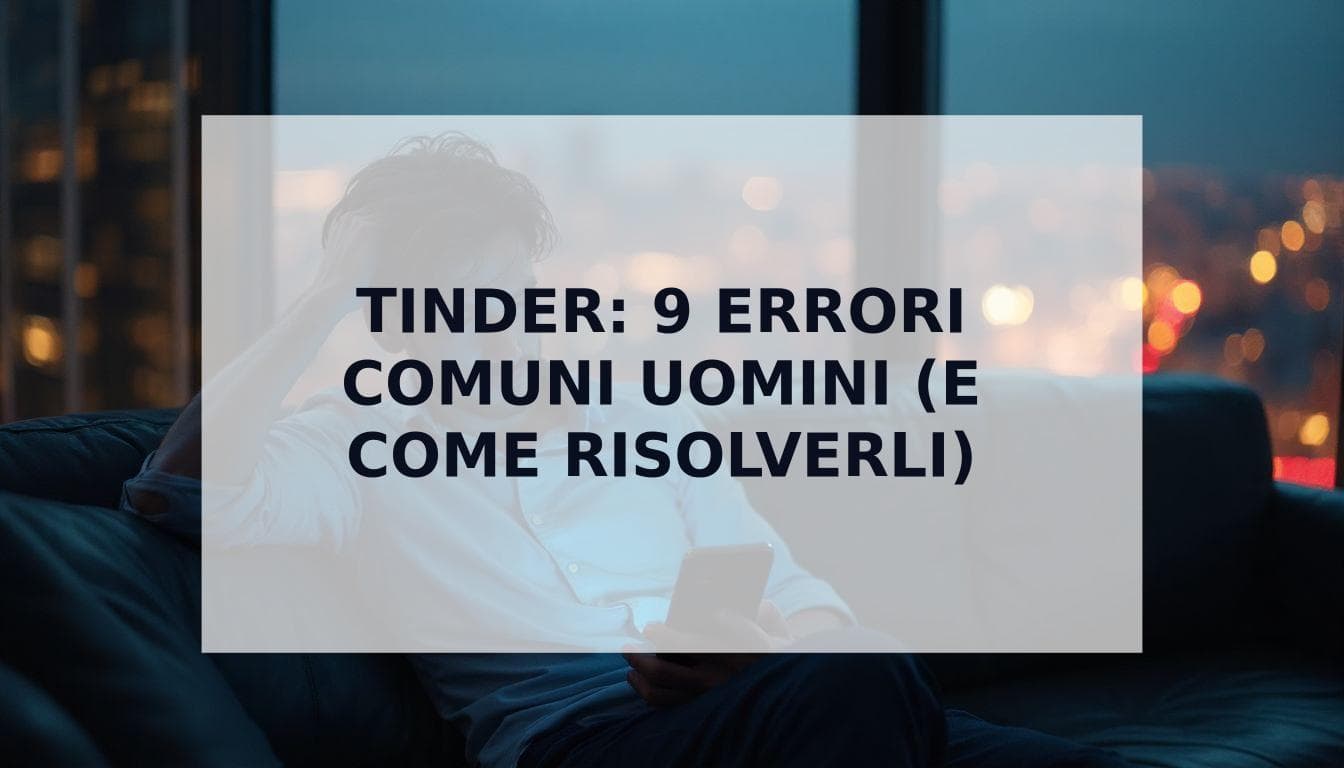 Cover Image for I 9 Errori Comuni su Tinder che Ti Fanno Restare Single (e Come Risolverli Subito)