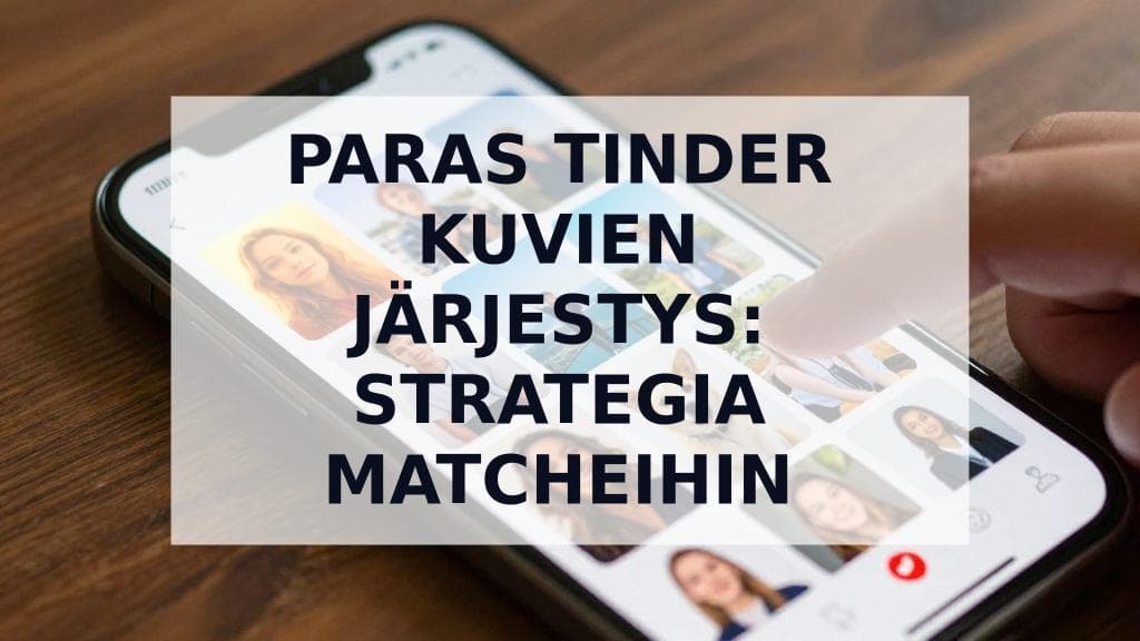 Cover Image for Paras Tinder kuvien järjestys: Näin asettelet 9 kuvaa strategisesti