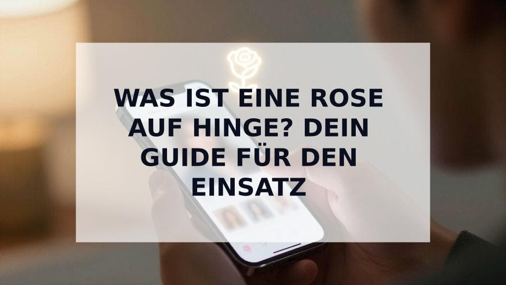 Cover Image for Was ist eine Rose auf Hinge? Der ultimative Guide für deine Hinge Rosen Strategie (und wann du sie NICHT nutzen solltest)