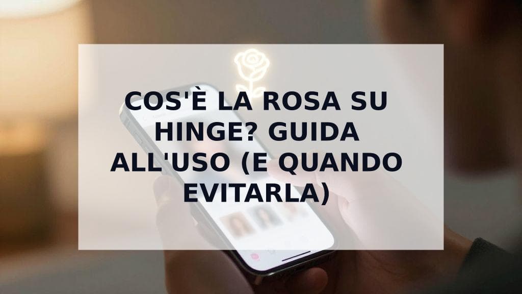 Cover Image for Cos'è la Rosa su Hinge? La Guida Definitiva per Usarle (e Quando NON Farlo)