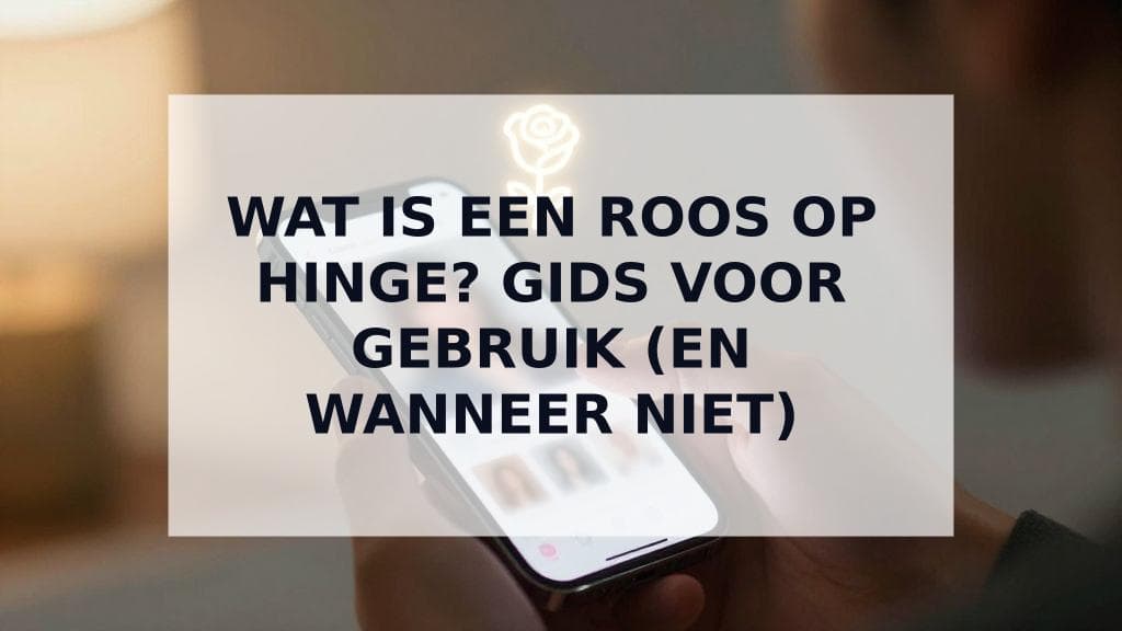 Cover Image for Wat is een Roos op Hinge? De Ultieme Gids voor Gebruik (en Wanneer Juist NIET)