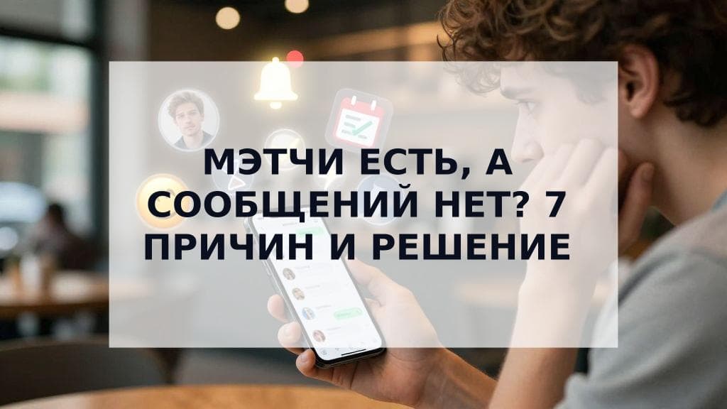 Cover Image for Получаю мэтчи, но мне не пишут? 7 причин и как это исправить