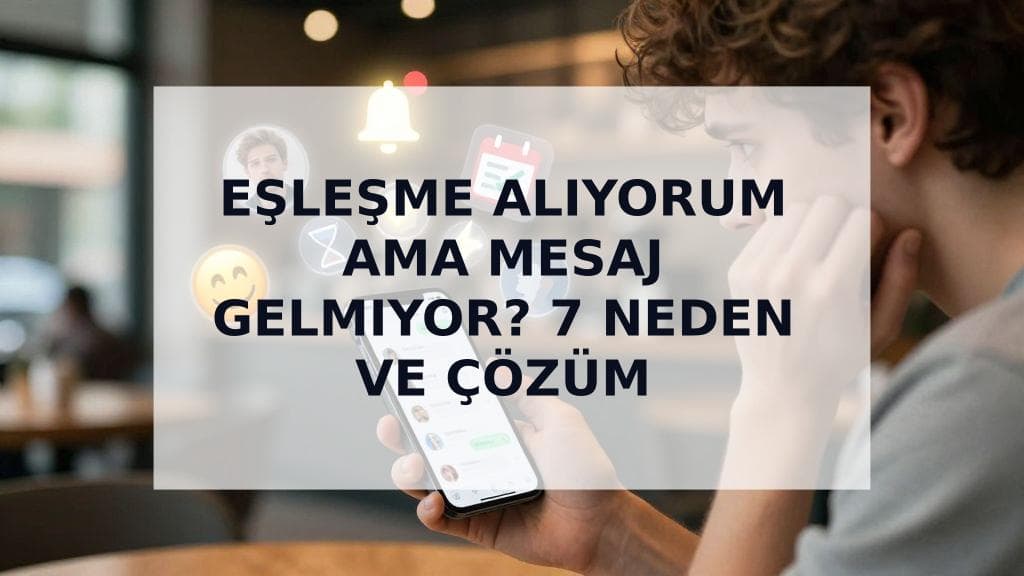Cover Image for Eşleşme Alıyorum Ama Mesaj Gelmiyor mu? İşte 7 Nedeni ve Çözüm Yolları