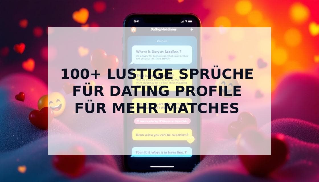 Cover Image for 100+ Lustige SprĂĽche fĂĽr dein Dating Profil: Die ultimative Sammlung fĂĽr mehr Matches in 2025