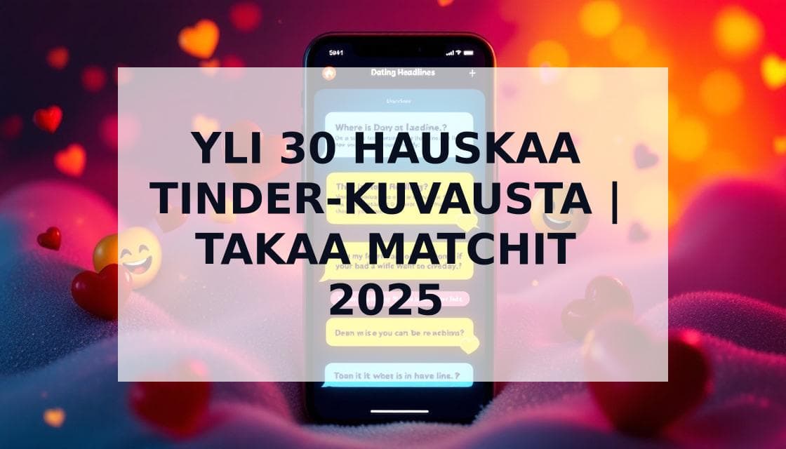 Cover Image for Yli 30 hauskaa Tinder-kuvausta, jotka takaavat matchit 2025