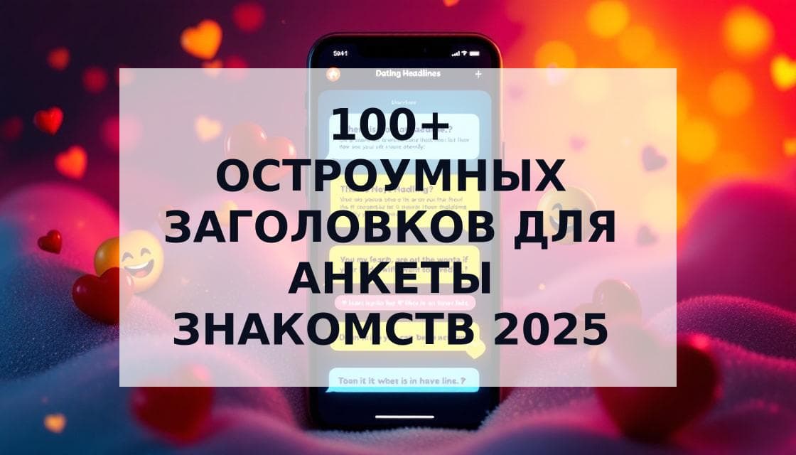 Cover Image for Остроумные заголовки для анкеты знакомств: 100+ примеров и секреты создания в 2025