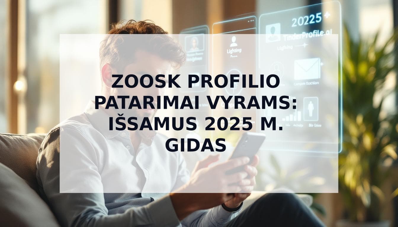 Cover Image for Išsamus gidas: Zoosk profilio patarimai vyrams (2025 m. leidimas)
