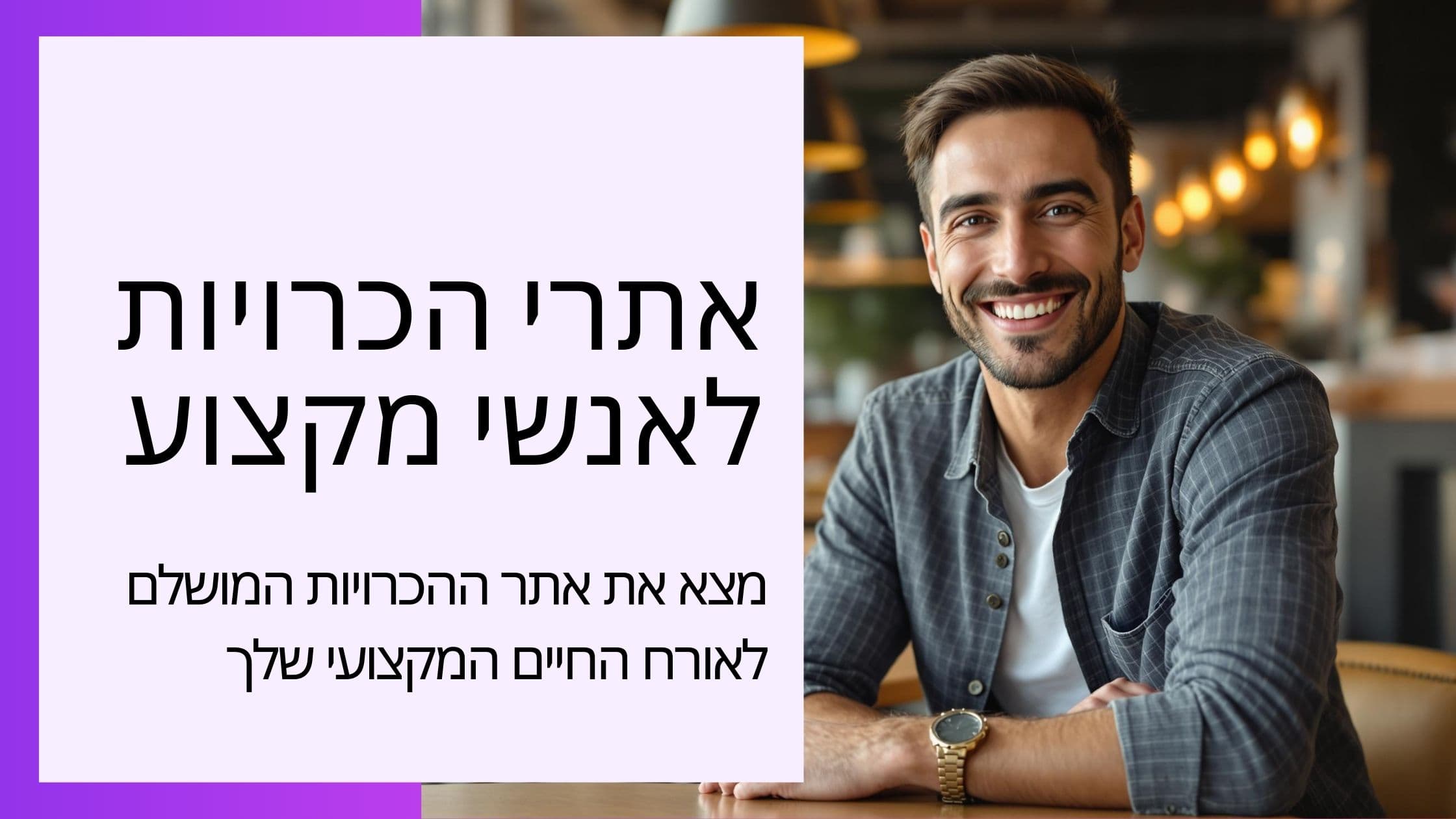 Cover Image for המדריך המקיף לאתרי הכרויות איכותיים לאנשי מקצוע בישראל 2025