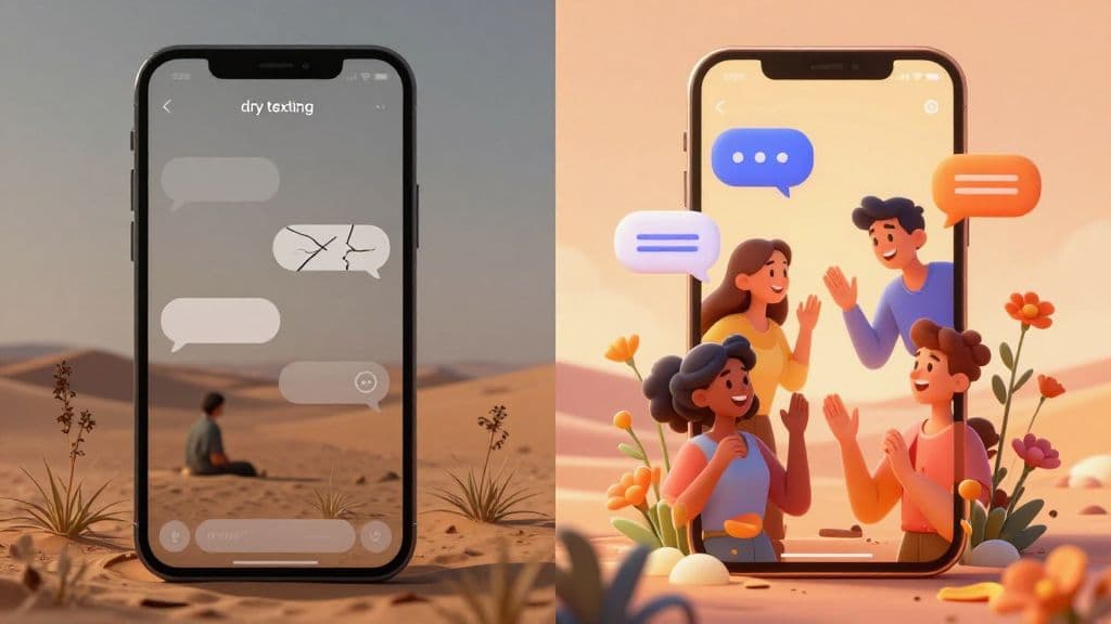 Dry texting: Waarom het gebeurt & hoe je een saai gesprek op Tinder fixt