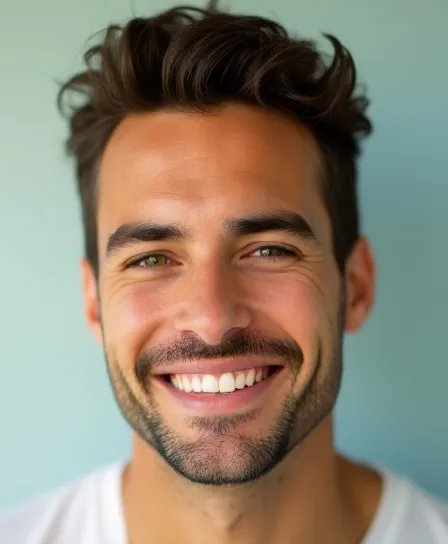 AI-generated dating profile photo example