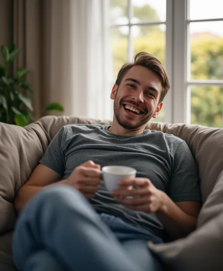AI-generated dating profile photo example