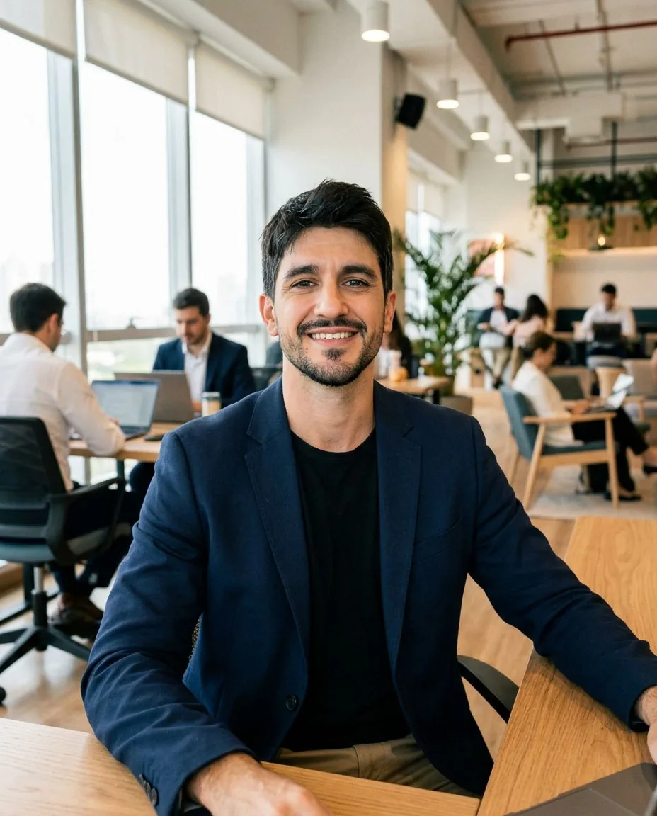 Example dating profile photo showing career or craft in action