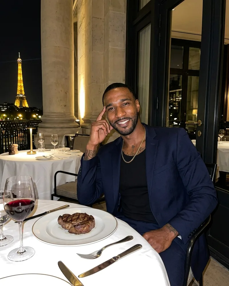 AI-generated dating profile photo example