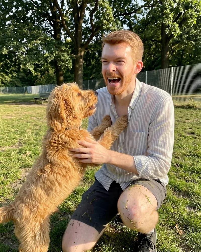 Beispiel für ein warmes soziales Dating-Profilfoto mit echtem Lächeln
