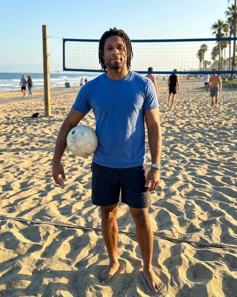 AI-generated dating profile photo example