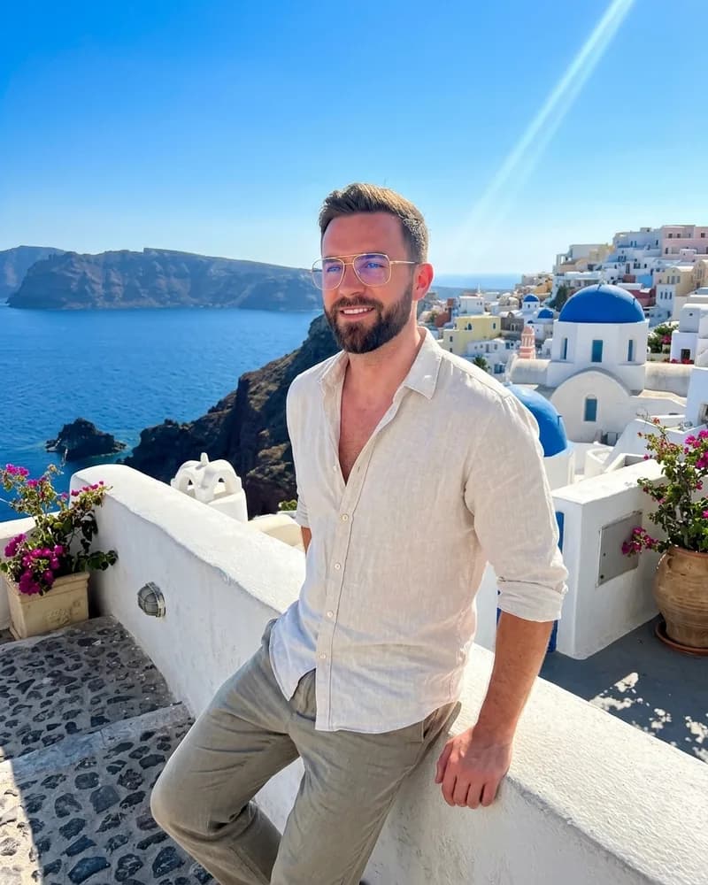 AI-generated dating profile photo example